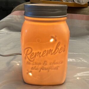 Scentsy Remember to Stop and Chase the Fireflies Mason Jar Full Size EUC